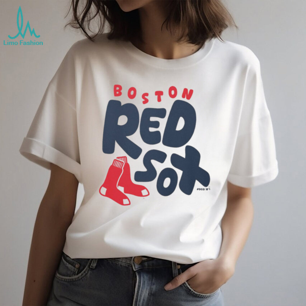 Boston Red Sox Doodle Logo Oatmeal Crewneck T shirt
