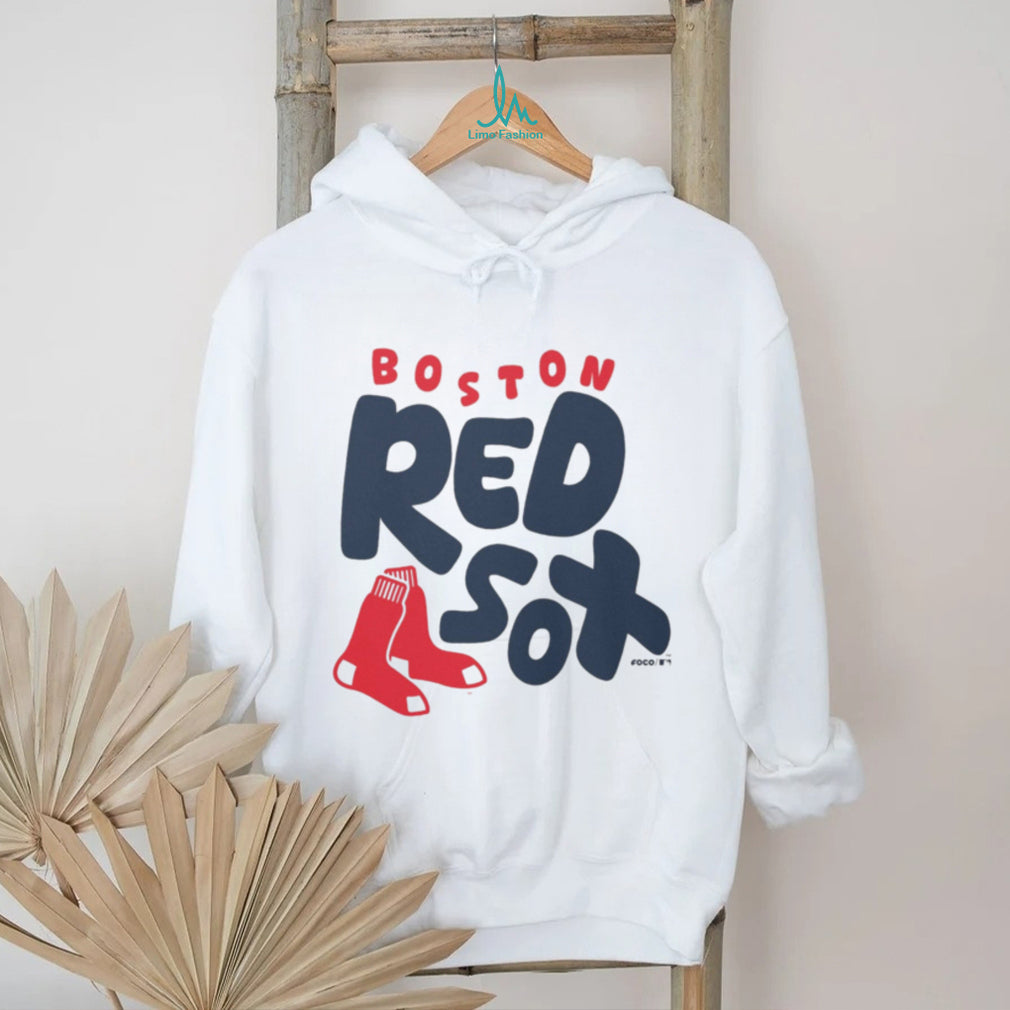 Boston Red Sox Doodle Logo Oatmeal Crewneck T shirt