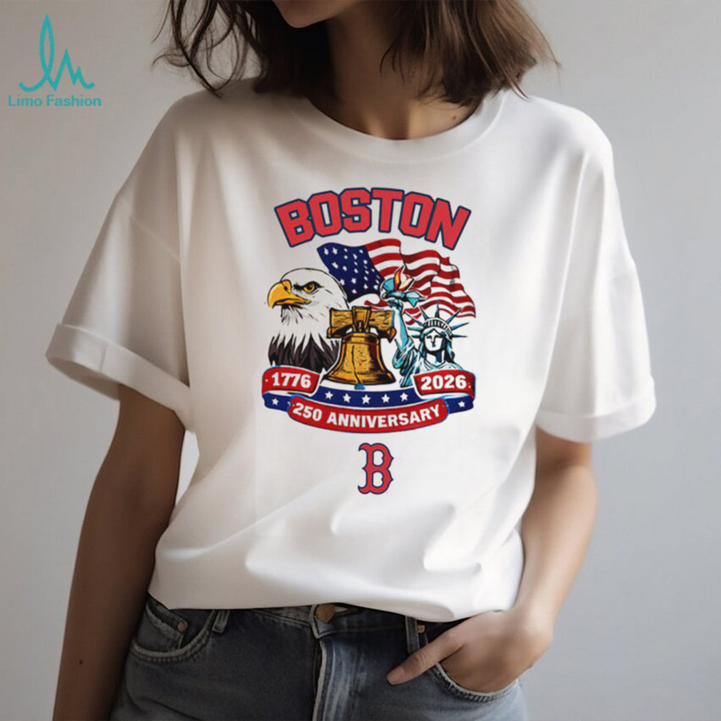 Boston Red Sox USA 250th Anniversary Eagle & Flag Custom Baseball Jersey T Shirt