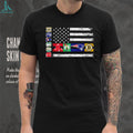 Boston Sports Teams American Flag Distressed T Shirt