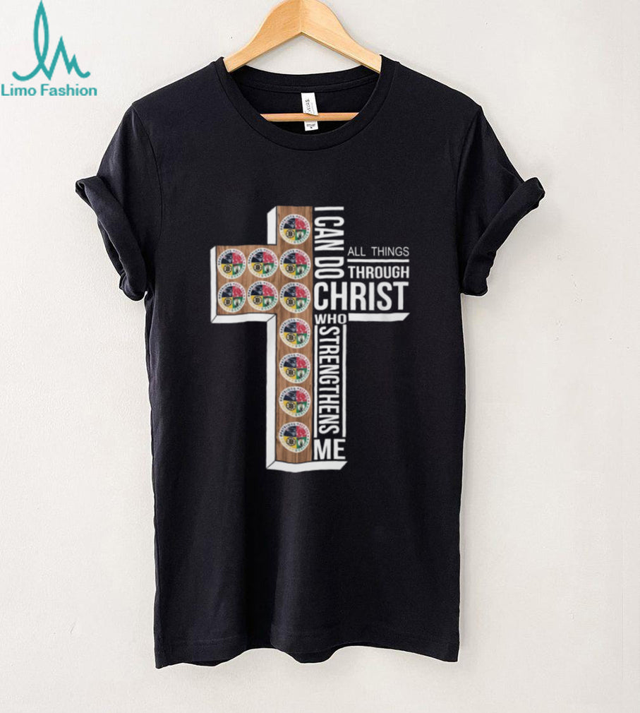 Boston Sports Teams Cross T Shirt Philippians 413 I Can Do All Things Through Christ