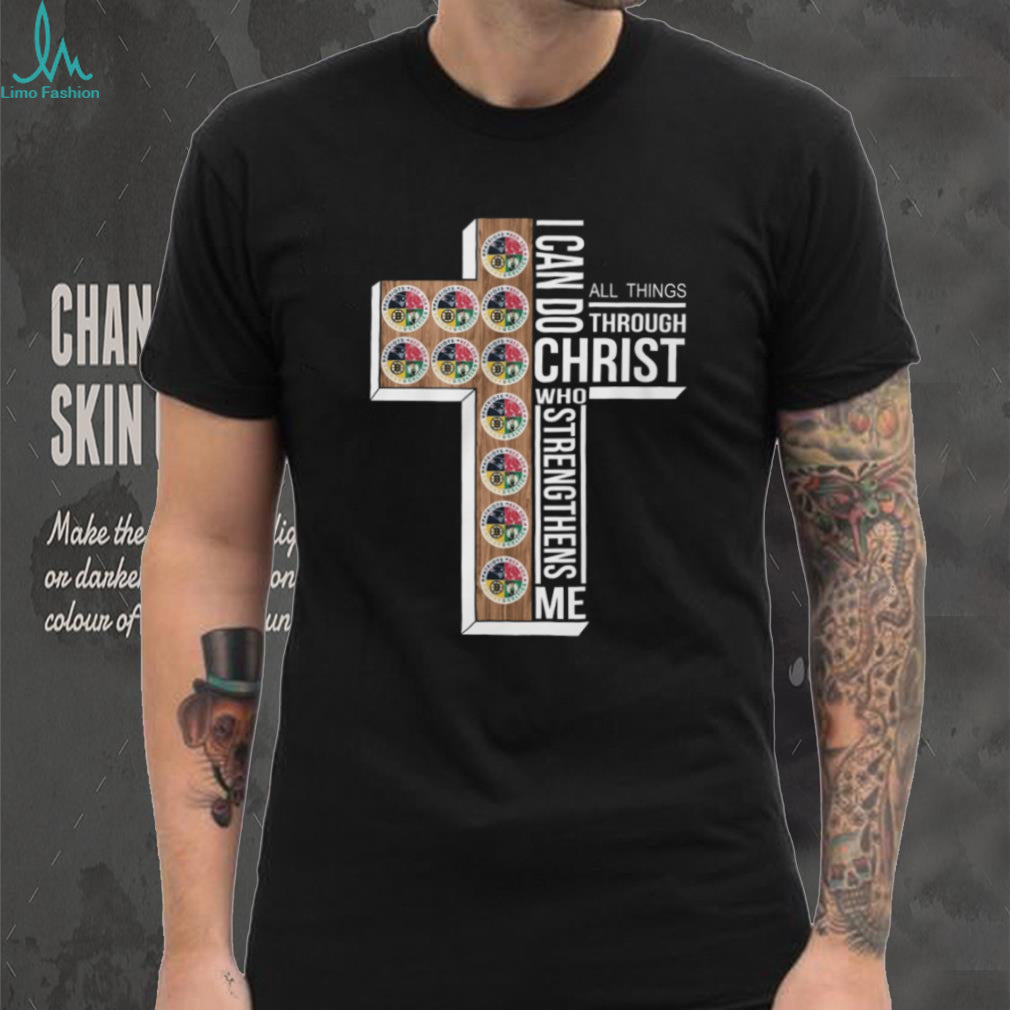 Boston Sports Teams Cross T Shirt Philippians 413 I Can Do All Things Through Christ