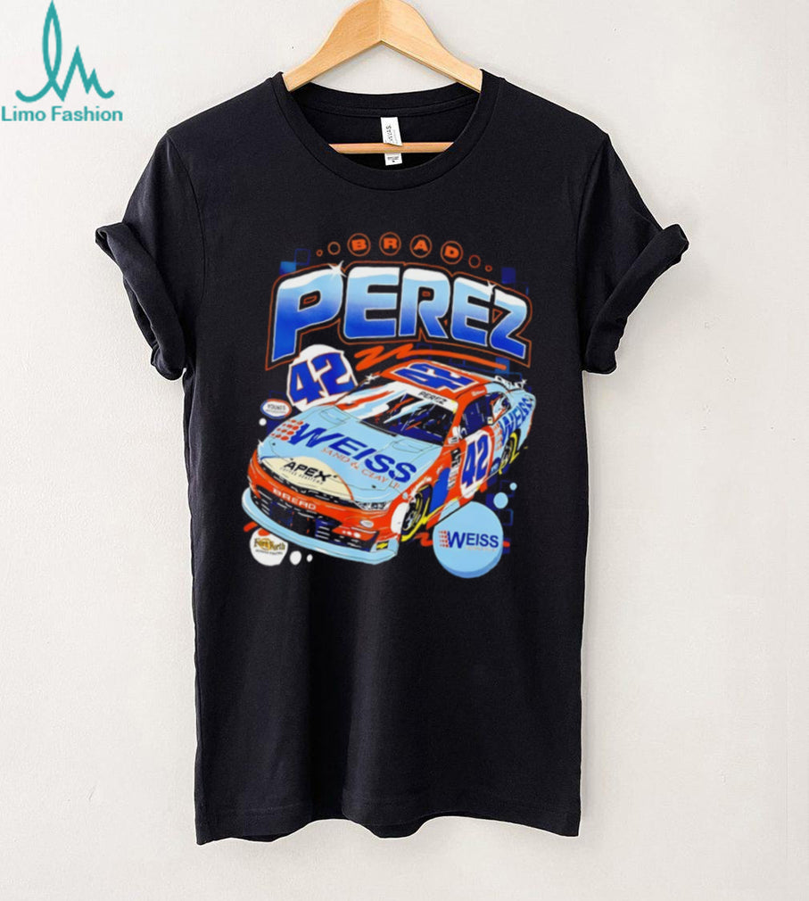 Brad Perez NASCAR Number 42 Weiss Sand and Clay Racing Fan Men Women T Shirt
