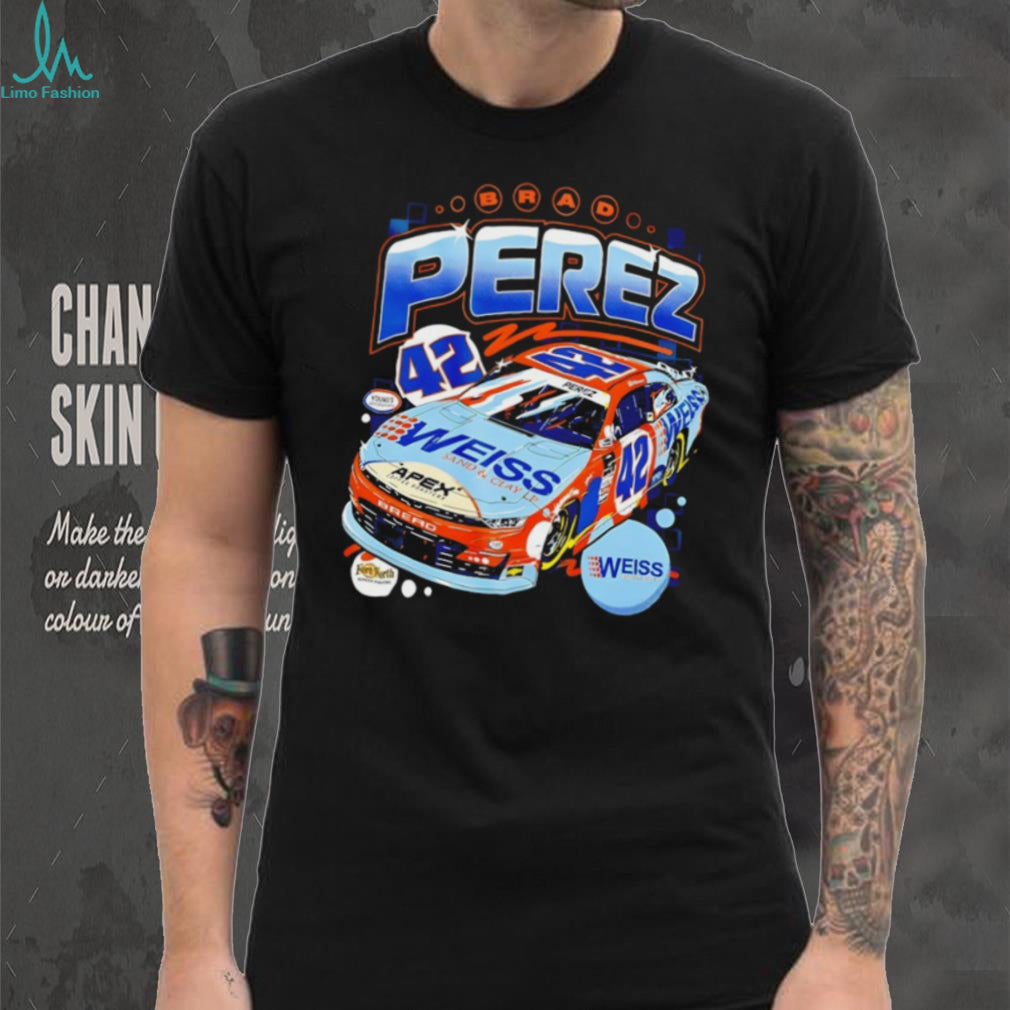 Brad Perez NASCAR Number 42 Weiss Sand and Clay Racing Fan Men Women T Shirt