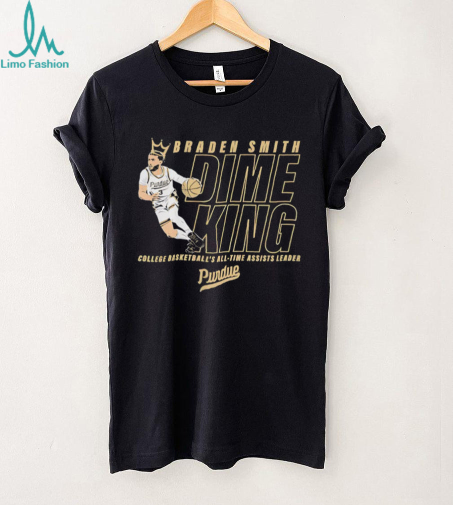 Braden Smith Purdue Dime King College Basketball All Time Assists Leader T shirt