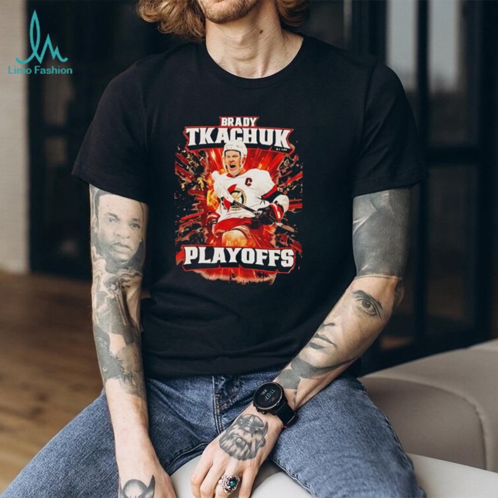 Brady Tkachuk Ottawa Senators Hockey Stanley Cup Playoffs 2026 Retro Fans Men T Shirt
