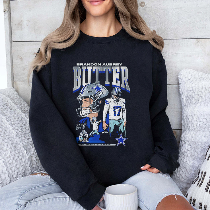 Brandon Aubrey #17 Kicker Butter Dallas Cowboys Shirt