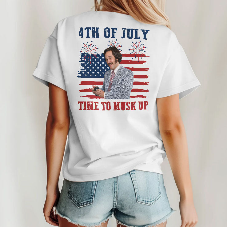 Brian FanBrian Fantana Time To Musk Up Funny Anchorman 4th of July T Shirt
