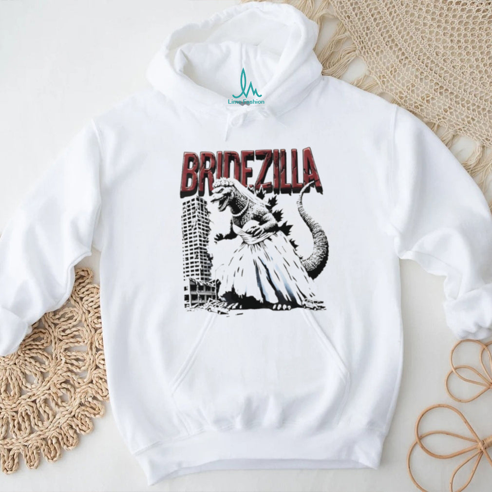 Bridezilla Funny Godzilla Wedding Bride Parody White T Shirt