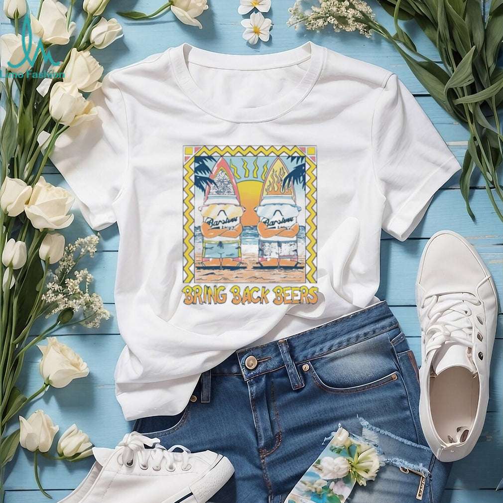 Bring Back Beers Surfing Gnomes Retro Summer Beach T Shirt