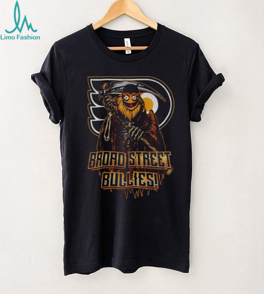 Broad Street Bullies Gritty Philadelphia Flyers Grim Reaper Hockey T Shirt