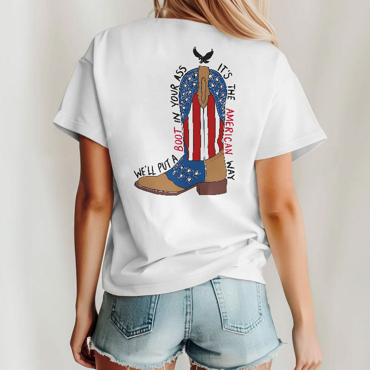 Brought To You Courtesy Of The Red White & Blue Shirt