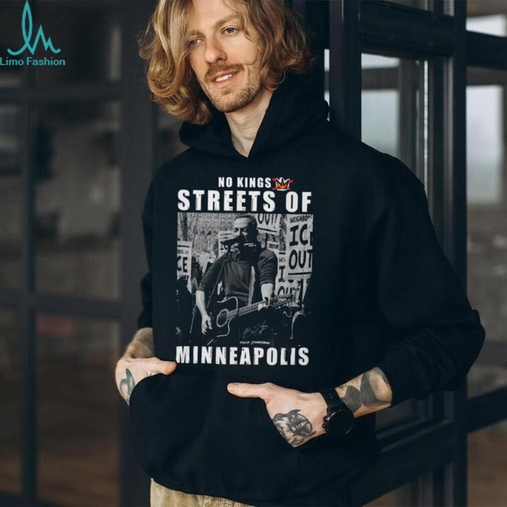 Bruce SpringsT Shirtn No Kings Streets of Minneapolis Concert T Shirt