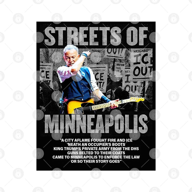 Bruce Springsteen Streets Of Minneapolis Anti ICE Shirt