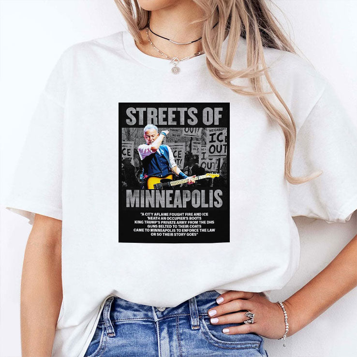 Bruce Springsteen Streets Of Minneapolis Anti ICE Shirt