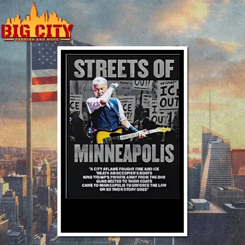Bruce Springsteen Streets Of Minneapolis Anti ICE t-shirt