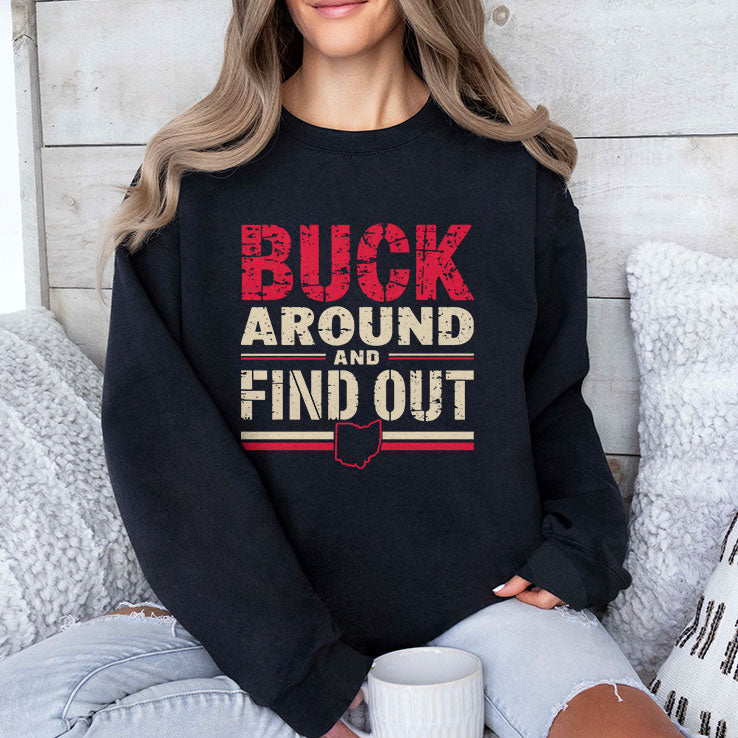 Buck Around And Find Out Ohio Map T Shirt