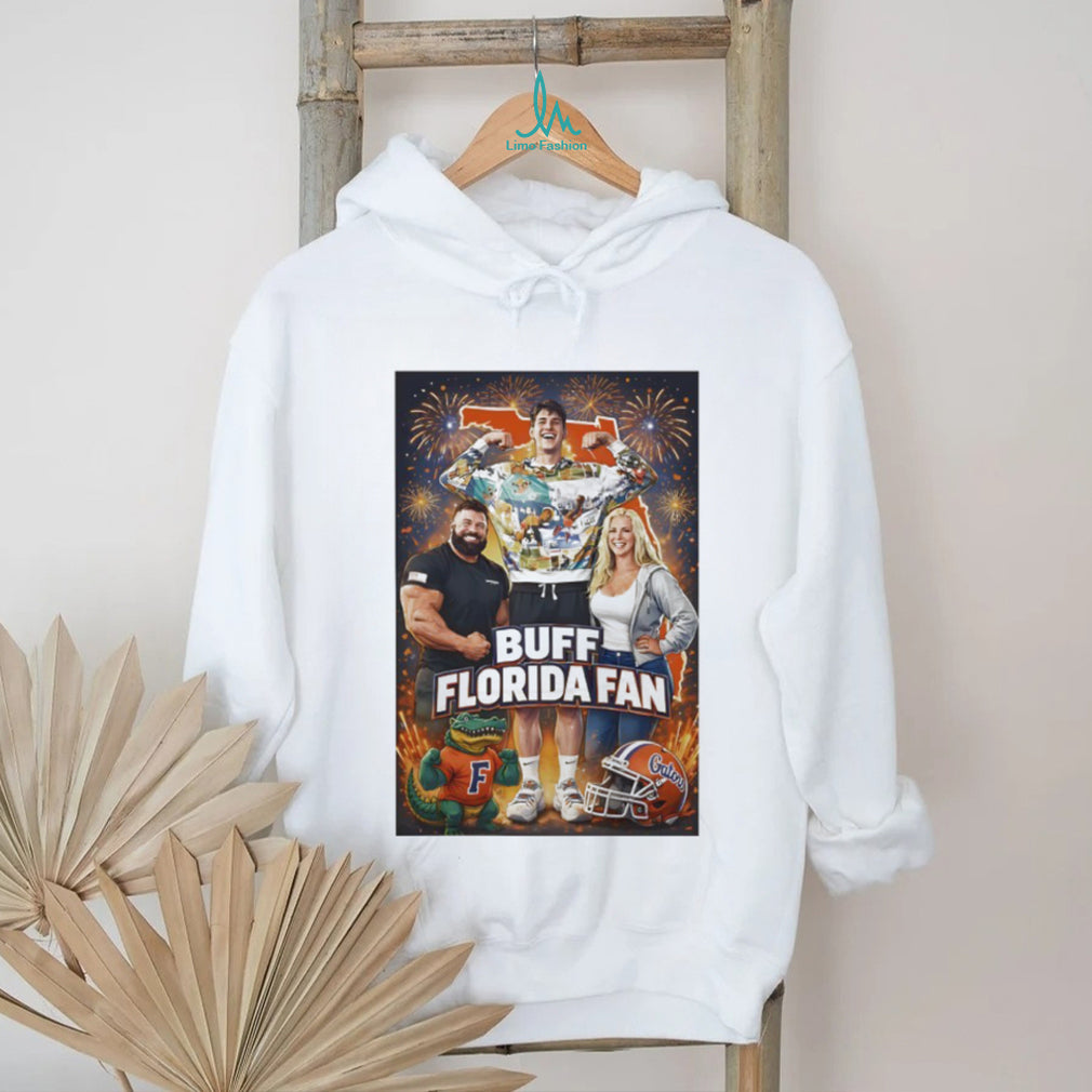 Buff Florida Fan Muscle Gators Strength Training Graphic T Shirt