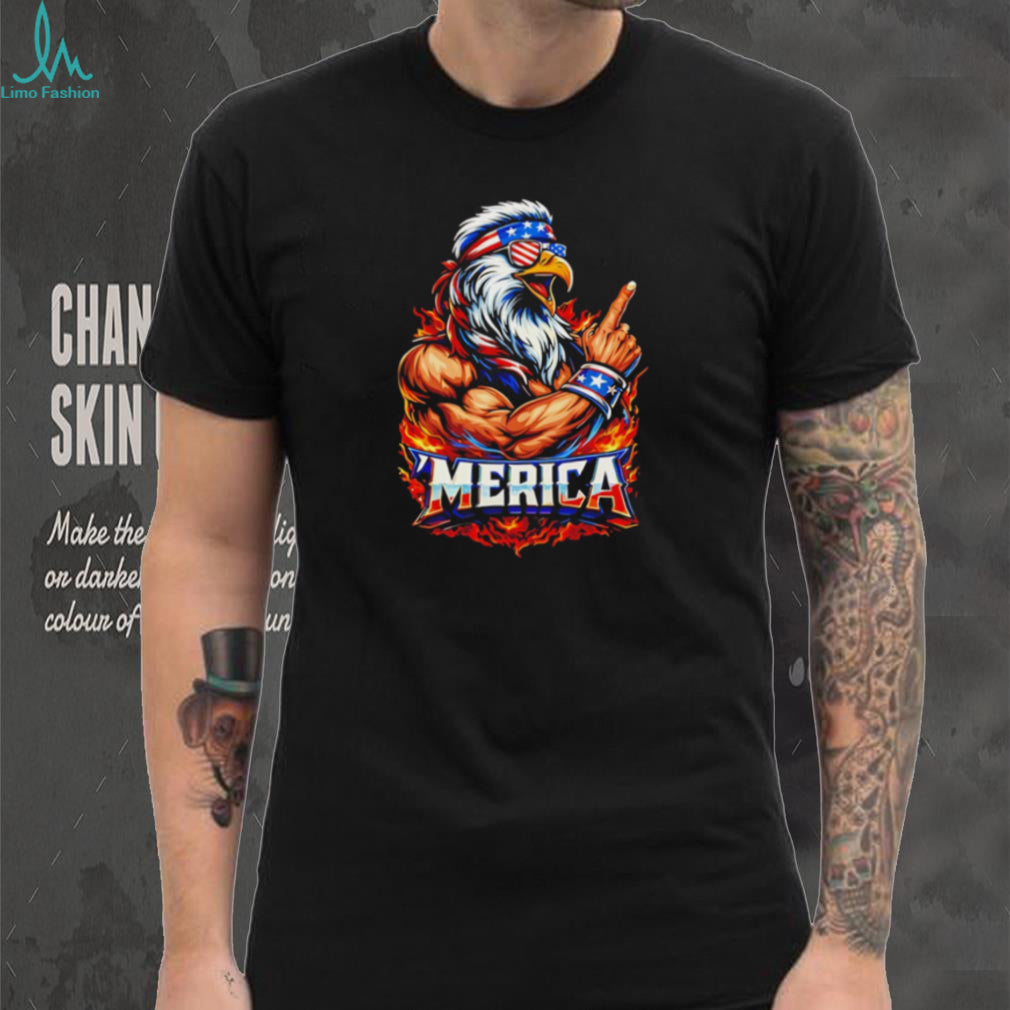 Buff Patriotic Eagle ‘Merica USA Muscles T Shirt