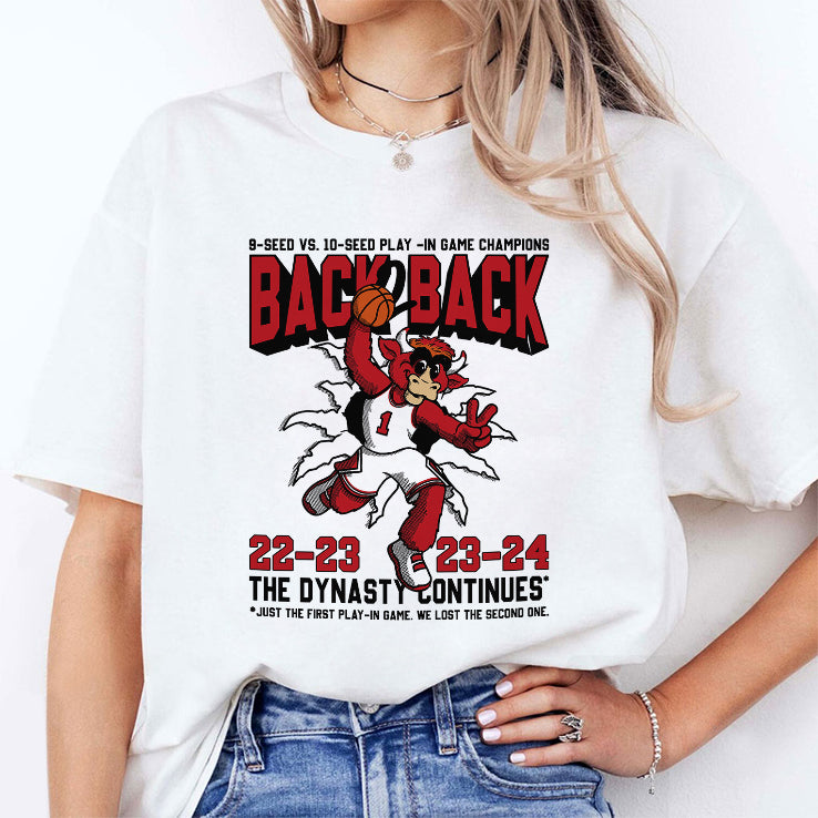 Bull 9 Seed Vs 10 Seed Play In Game Champions Back 2 Back 22-23 23-24 The Dynasty Continues Shirt