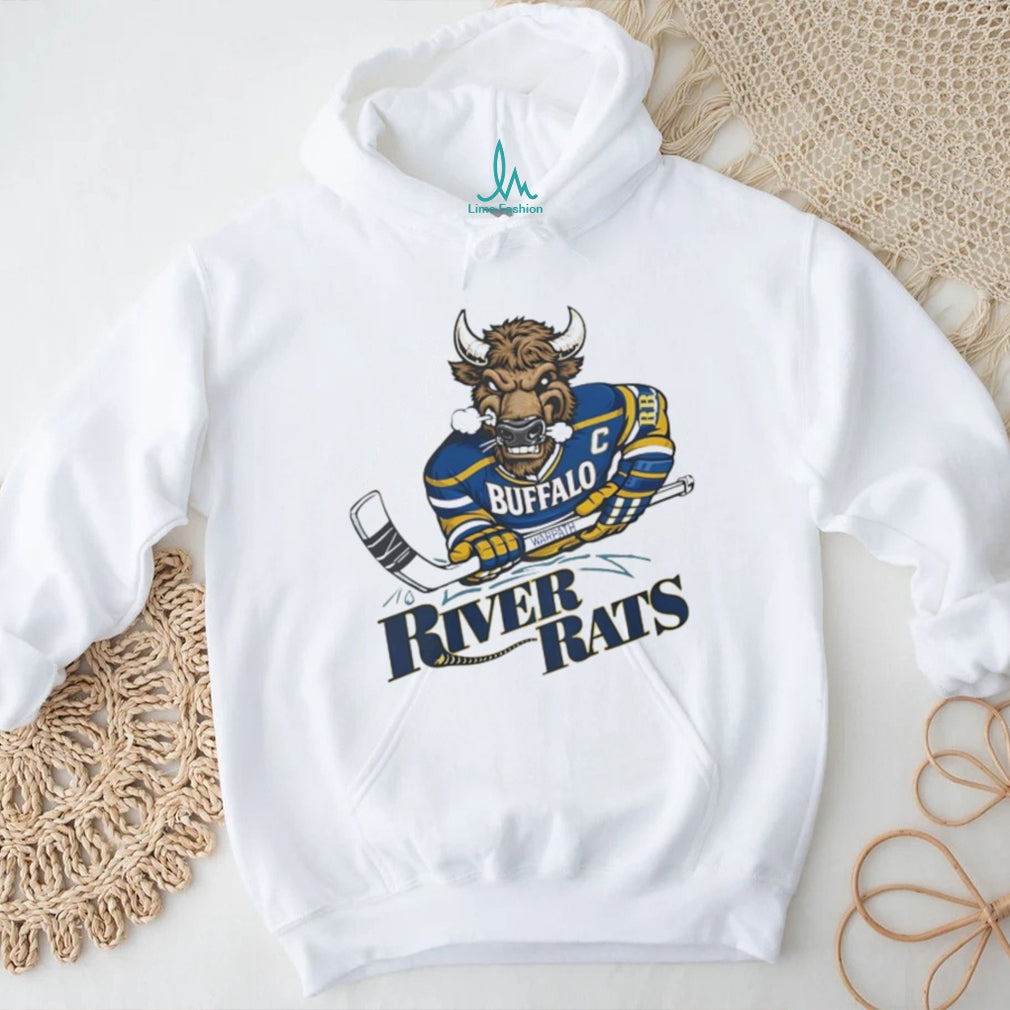 Buffalo River Rats Hockey Mascot Graphic T Shirt