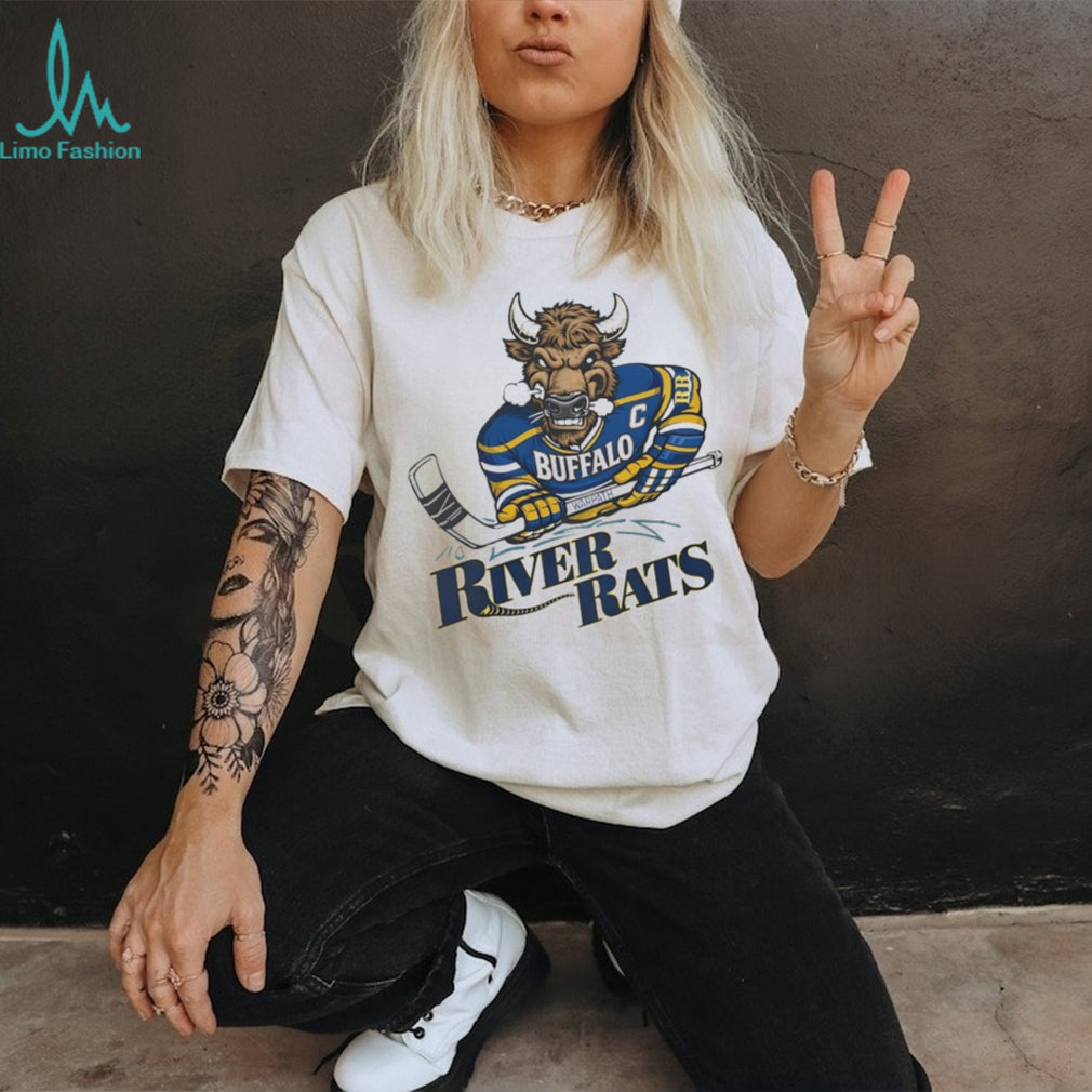 Buffalo River Rats Hockey Mascot Graphic T Shirt