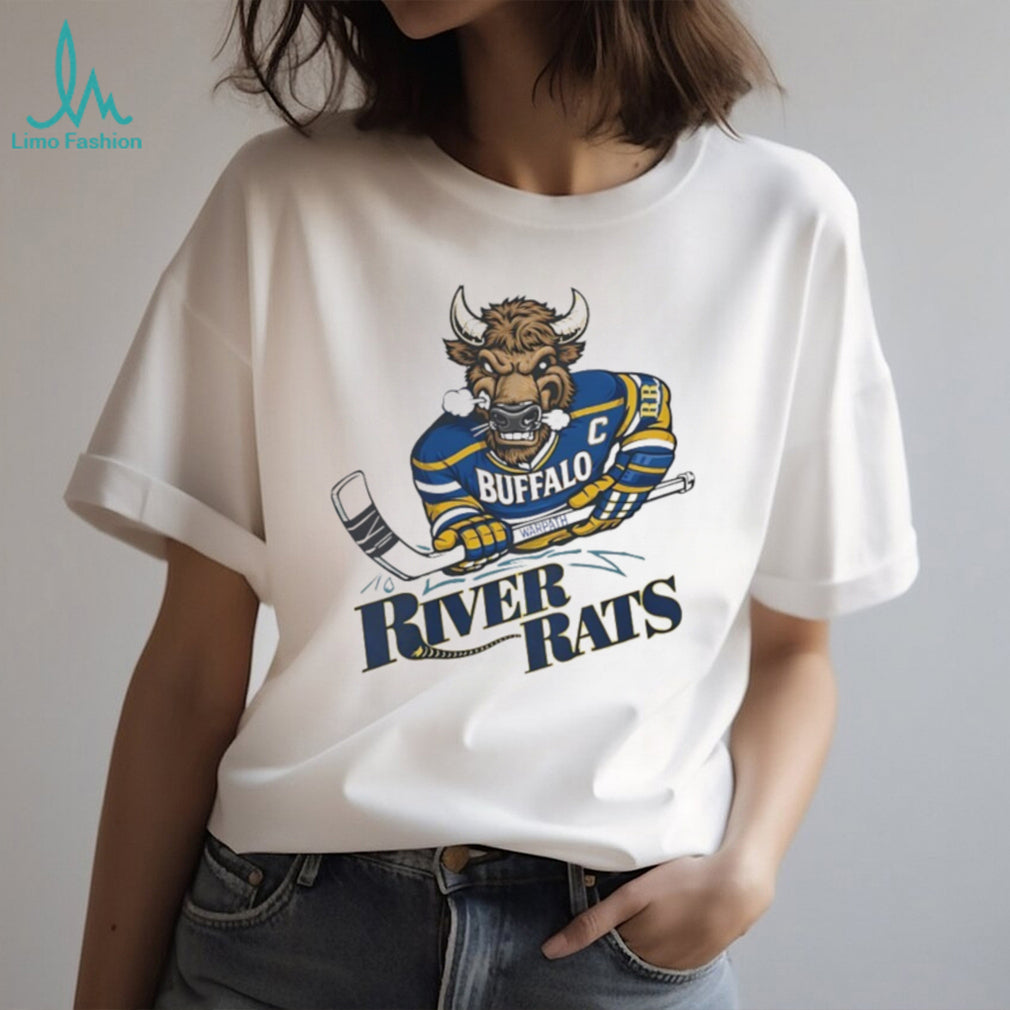 Buffalo River Rats Hockey Mascot Graphic T Shirt