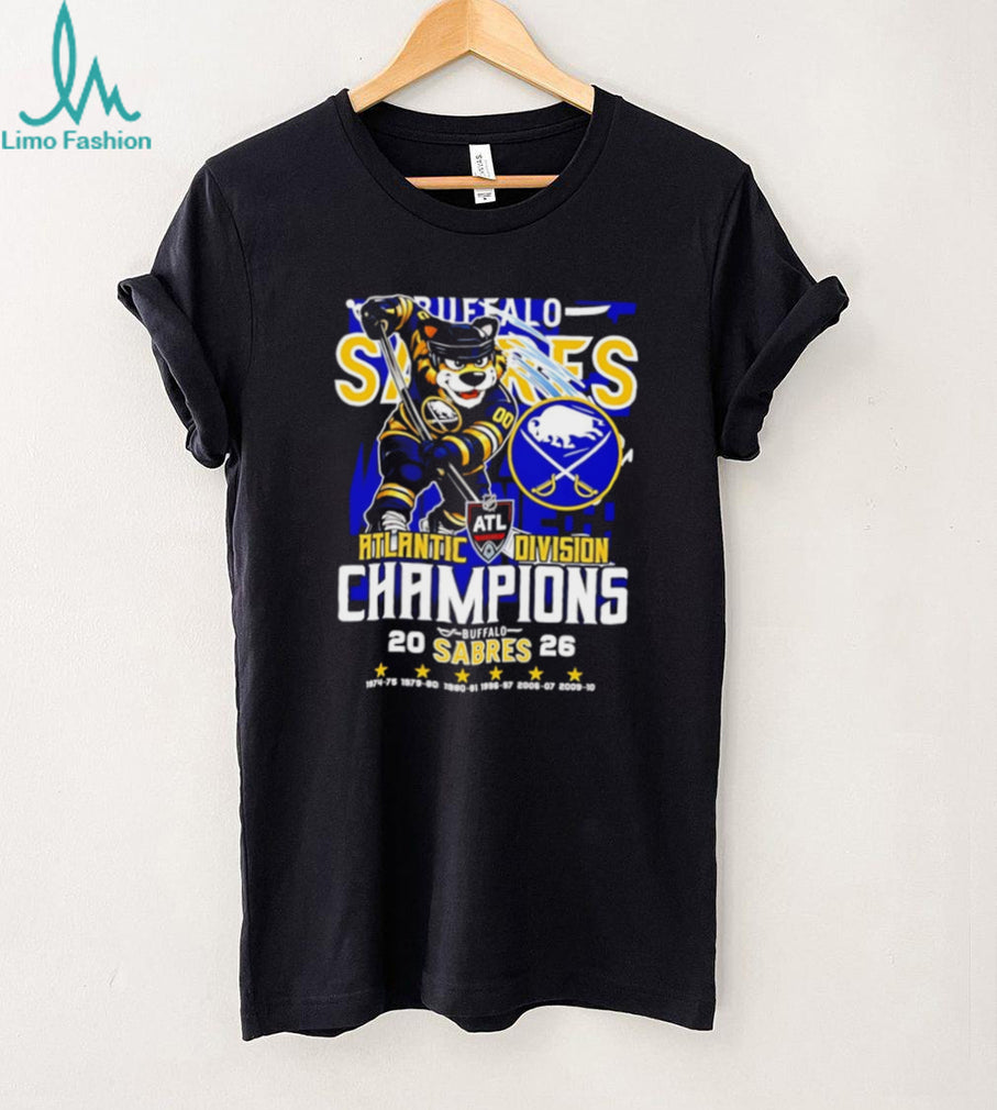 Buffalo Sabres 2026 Atlantic Division Champions Mascot Graphic T Shirt