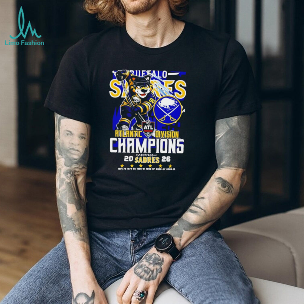 Buffalo Sabres 2026 Atlantic Division Champions Mascot Graphic T Shirt