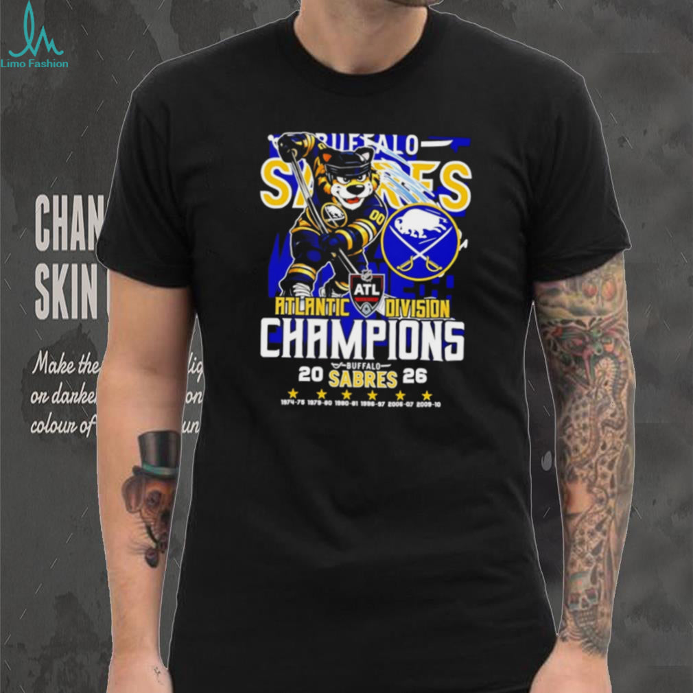 Buffalo Sabres 2026 Atlantic Division Champions Mascot Graphic T Shirt