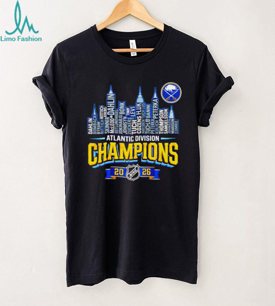 Buffalo Sabres 2026 Atlantic Division Champions Roster Skyline T Shirt