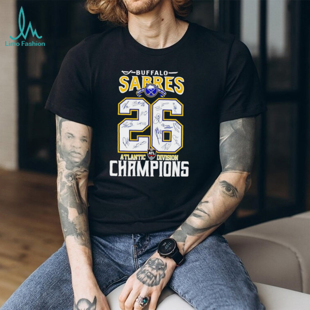 Buffalo Sabres 2026 Atlantic Division Champions Signature T Shirt