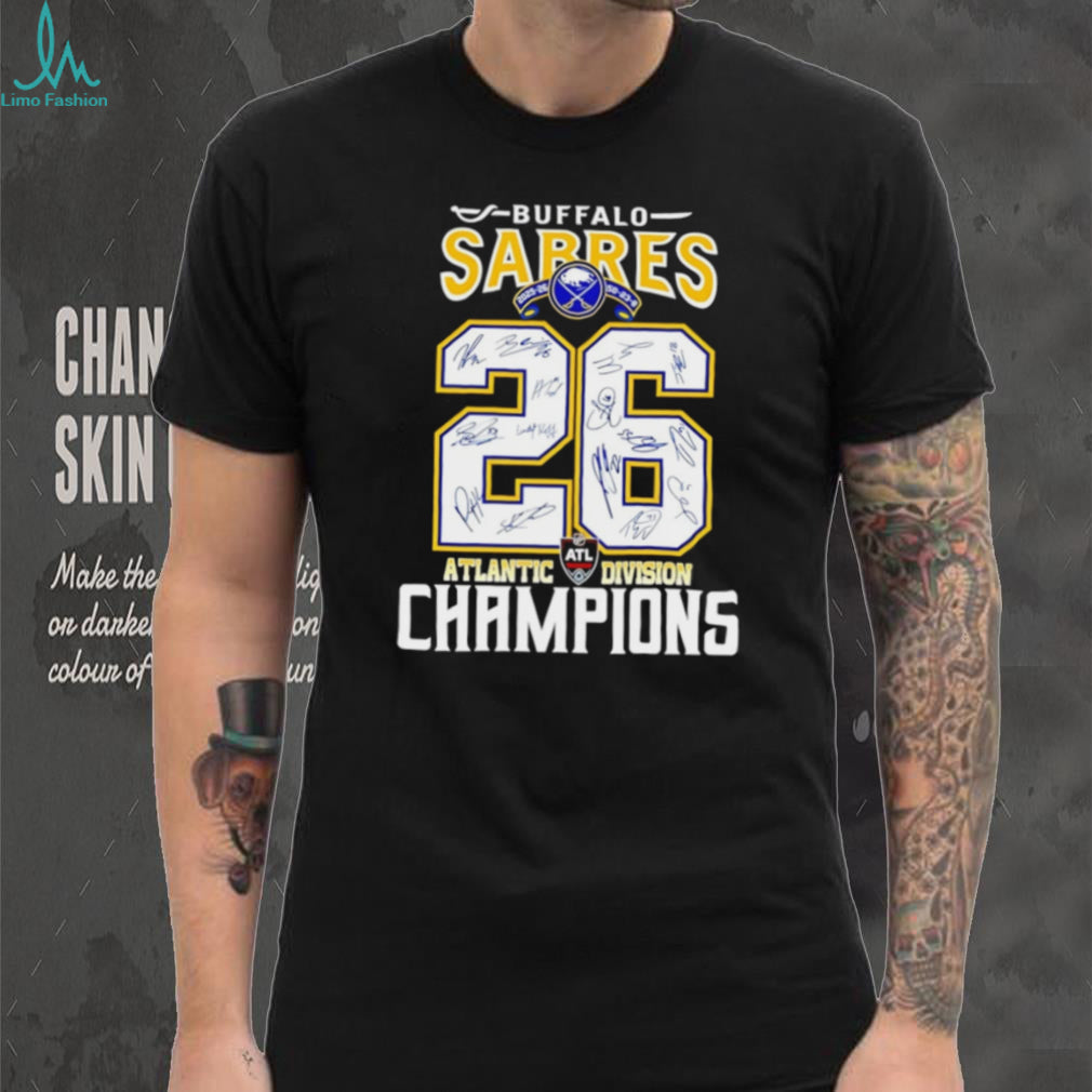 Buffalo Sabres 2026 Atlantic Division Champions Signature T Shirt