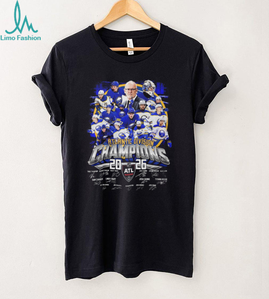 Buffalo Sabres 2026 Atlantic Division Champions Team Signature T Shirt