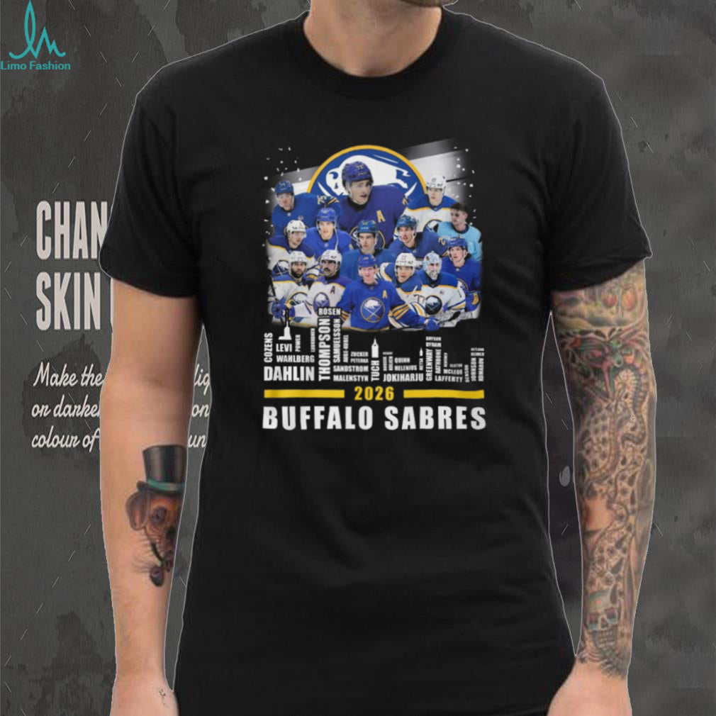 Buffalo Sabres 2026 Team Roster and Players Graphic T Shirt