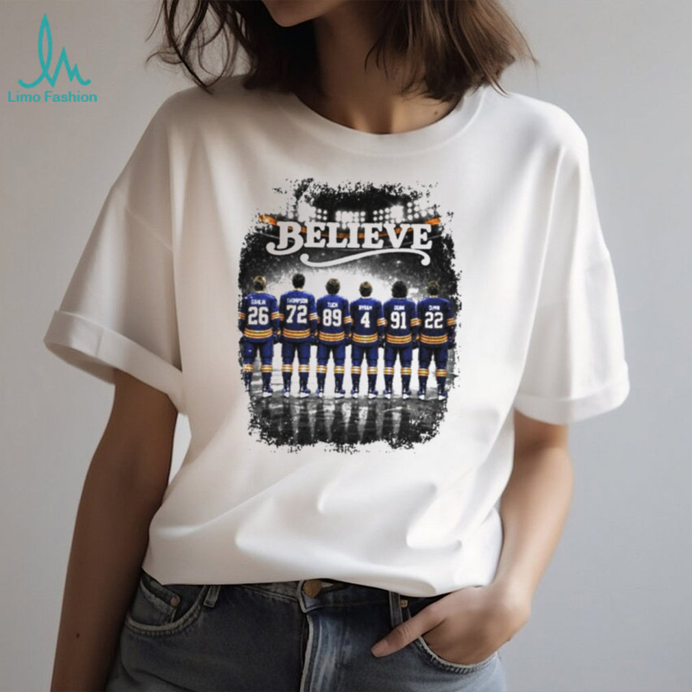 Buffalo Sabres Hockey Believe Team Roster Fan Graphic T Shirt