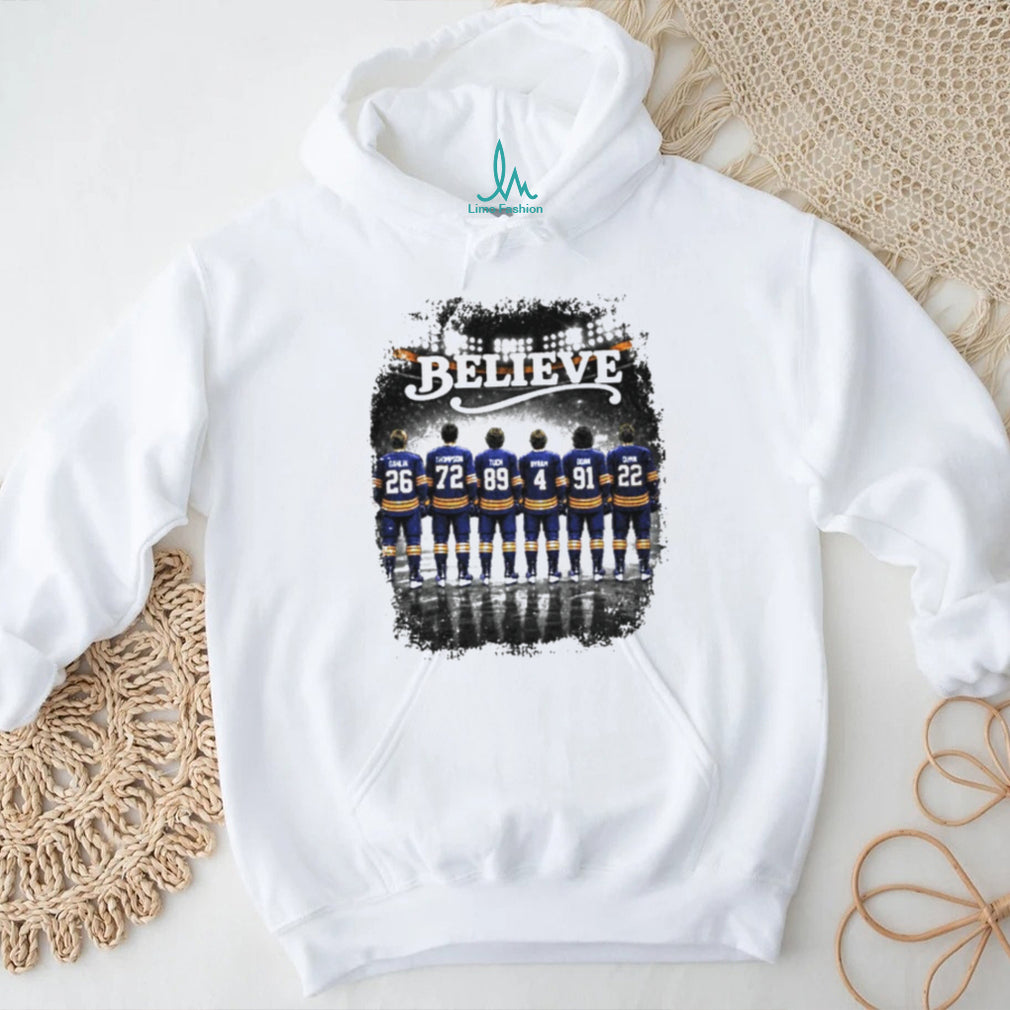 Buffalo Sabres Hockey Believe Team Roster Fan Graphic T Shirt