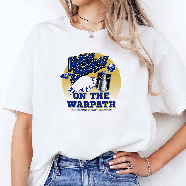 Buffalo Sabres We’re Back On The Warpath 2026 Atlantic Division Champions Shirt