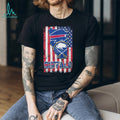 Buffalo Sports City Pride American Flag Crest Graphic T Shirt