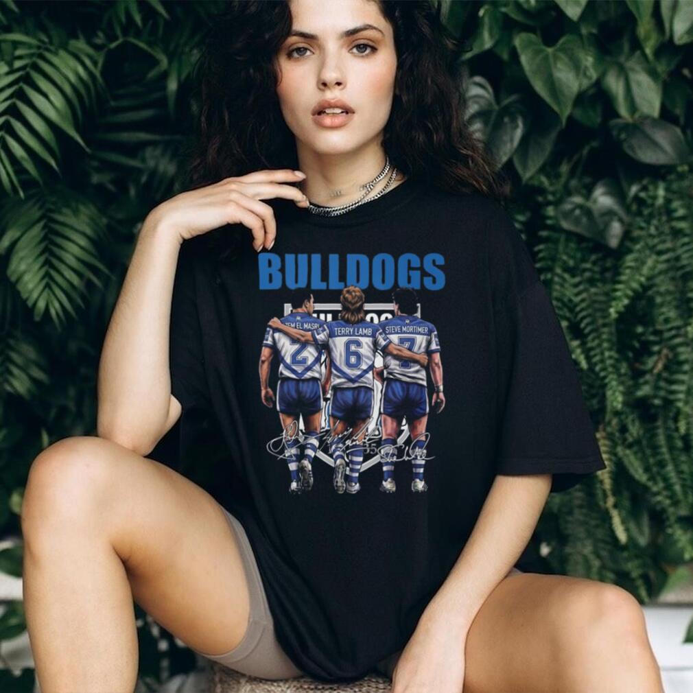 Bulldogs Rugby Legends Hazem El Masri Terry Lamb Steve Mortimer Signature T Shirt