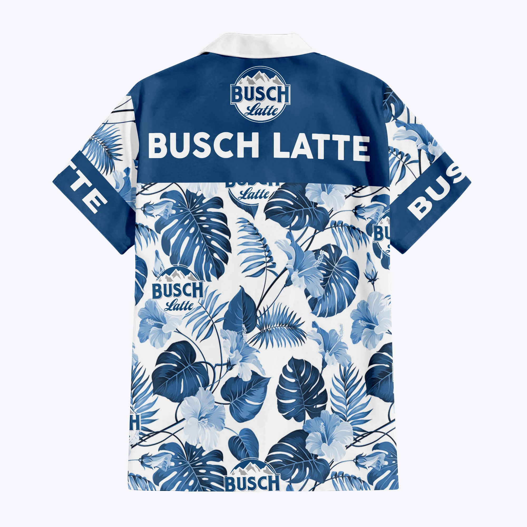 Busch Latte Tropical Flower Hawaiian T Shirt