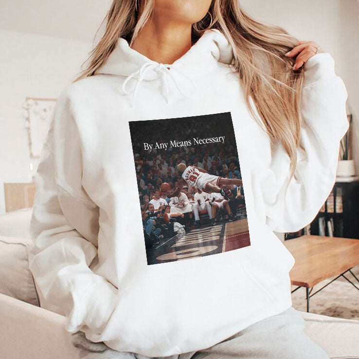 By Any Means Necessary Dennis Rodman Flying Photo T Shirt