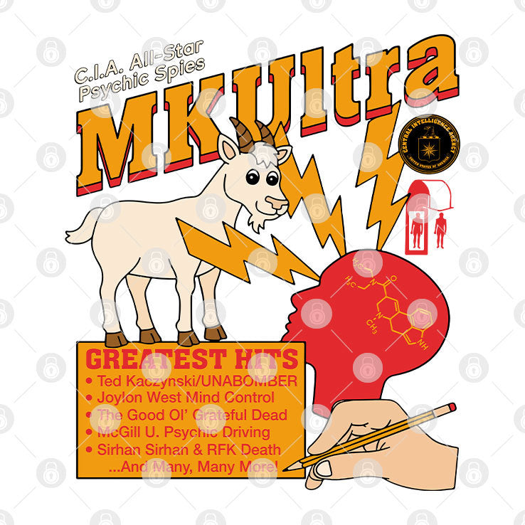 C.I.A All-Star Psychic Spies MKUltra T Shirt