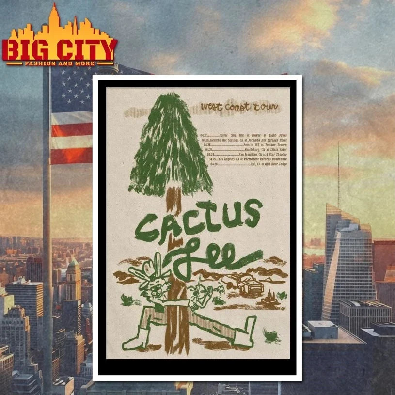 Cactus Lee West Coast Tour 2026 Poster shirt