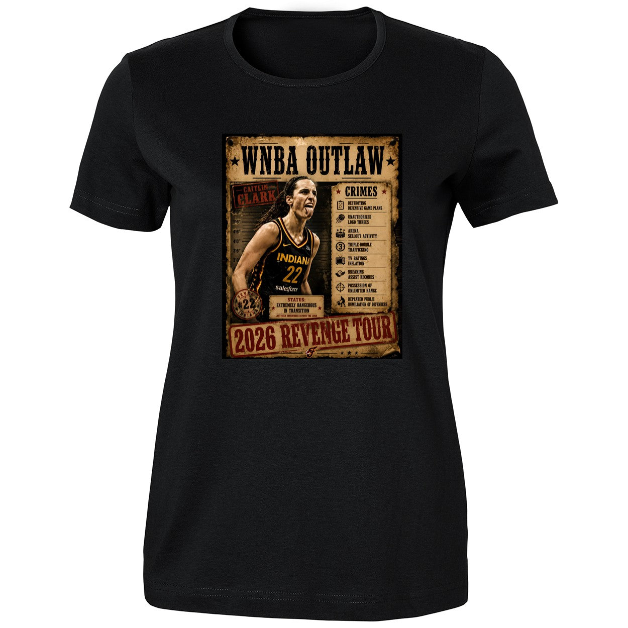 Caitlin Clark Outlaw 2026 Revenge Tour Shirt