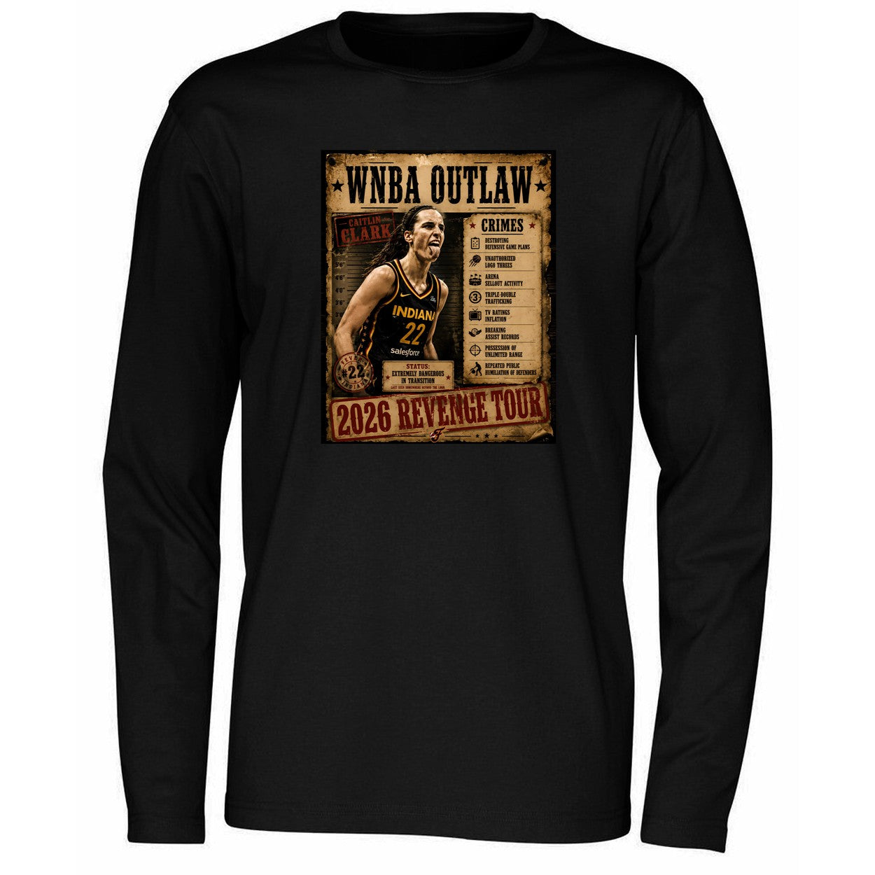 Caitlin Clark Outlaw 2026 Revenge Tour Shirt