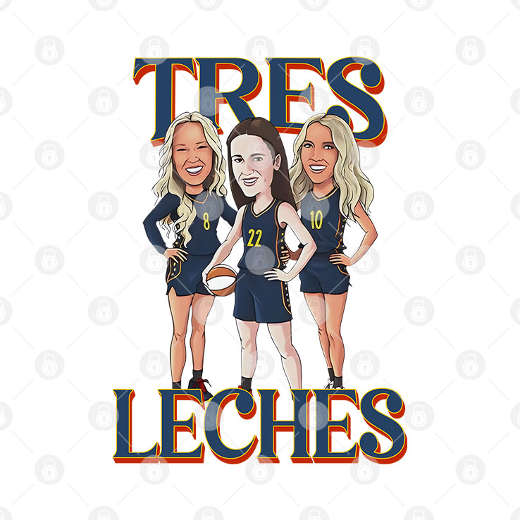 Caitlin Clark Sophie Cunningham And Lexie Hull Indiana Fever Tres Leches Shirt