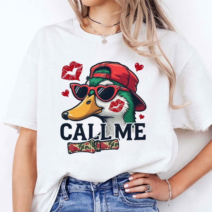 Call Me Valentine Mallard Duck T Shirt