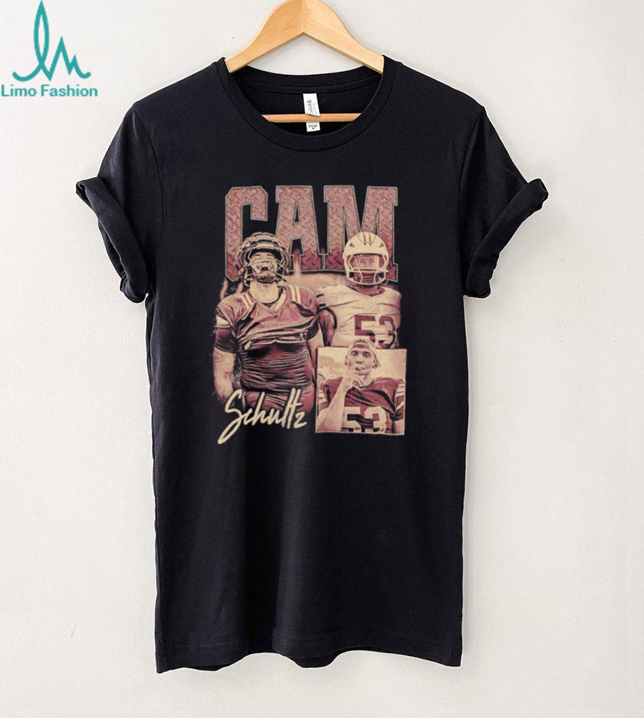 Cam Schultz 53 Vintage Graphic Football Fan T Shirt