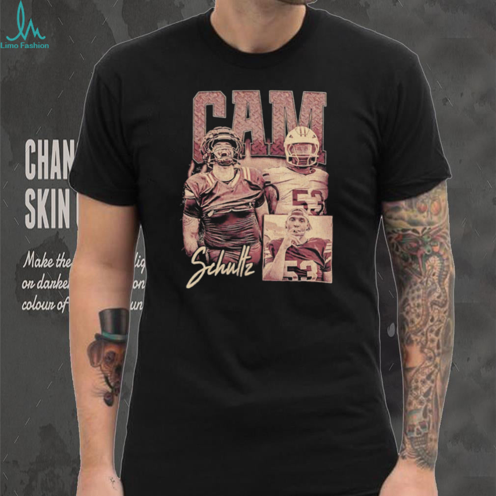 Cam Schultz 53 Vintage Graphic Football Fan T Shirt